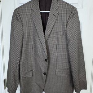 Versace Men's Black and White Checkered Blazer